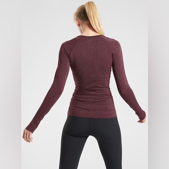 Athleta Speedlight Glow Top in Antique Burgundy, Size M - Picture 3 of 7